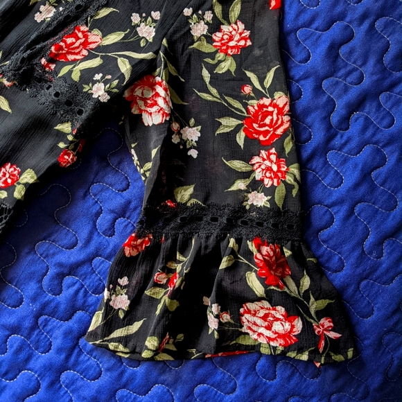 2/$25 H&M Floral Bell Sleeve Dress - Picture 3 of 3